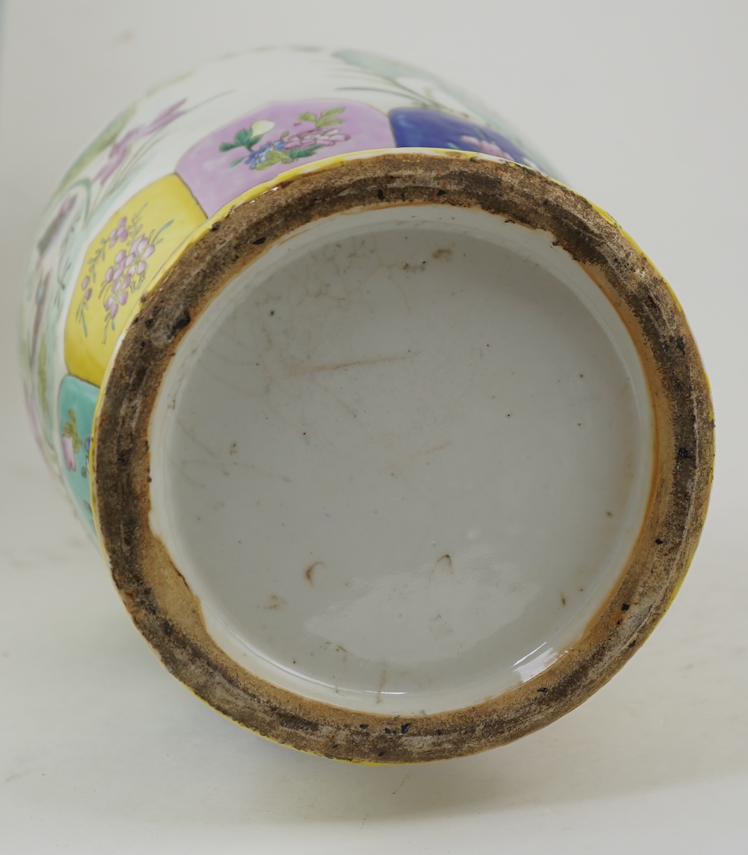 A large Chinese famille rose two-handled vase, mid 19th century